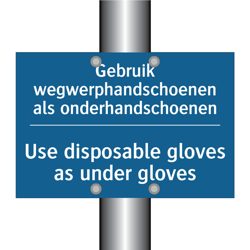 Gebruik wegwerphandschoenen als /.../ - Use disposable gloves as under /.../