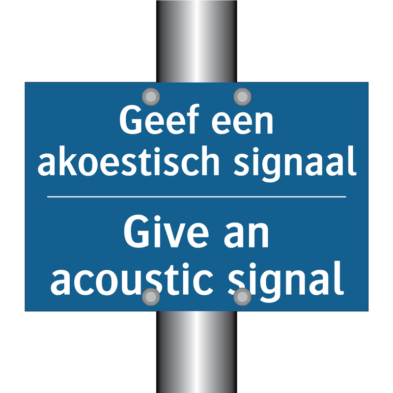 Geef een akoestisch signaal - Give an acoustic signal