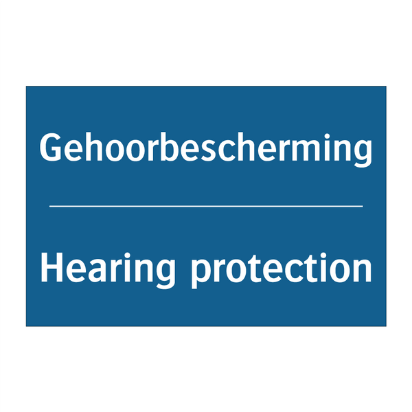 Gehoorbescherming - Hearing protection & Gehoorbescherming - Hearing protection