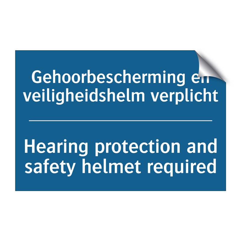 Gehoorbescherming en veiligheidshelm /.../ - Hearing protection and safety /.../