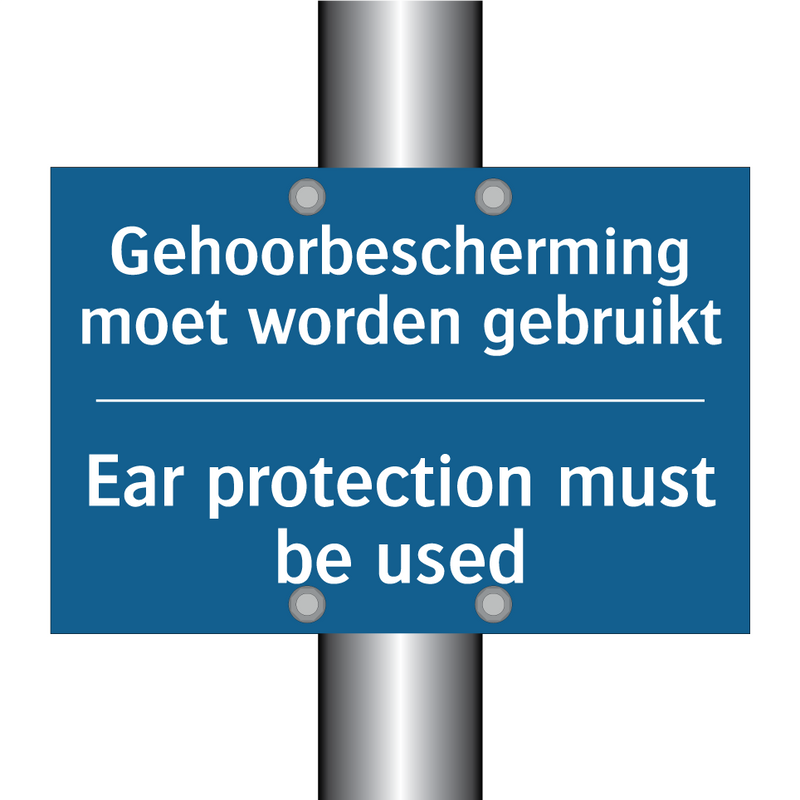 Gehoorbescherming moet worden /.../ - Ear protection must be used