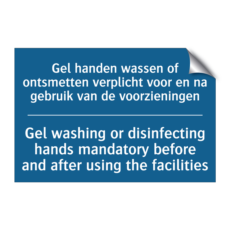 Gel handen wassen of ontsmetten /.../ - Gel washing or disinfecting hands /.../