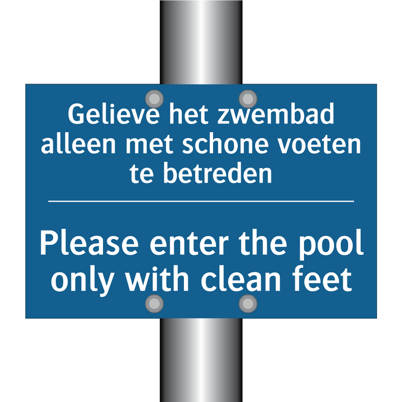 Gelieve het zwembad alleen met /.../ - Please enter the pool only with /.../