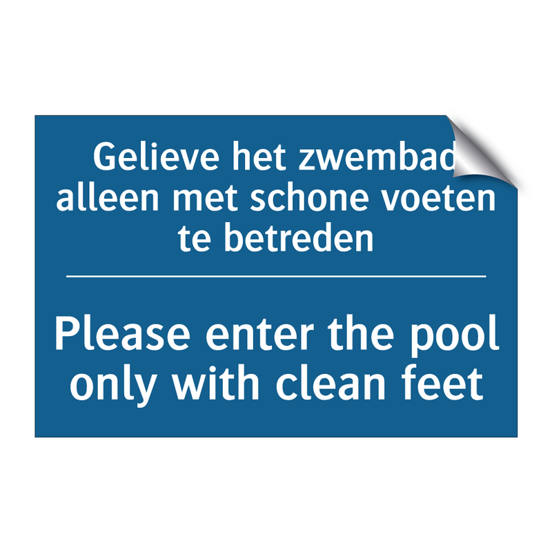 Gelieve het zwembad alleen met /.../ - Please enter the pool only with /.../