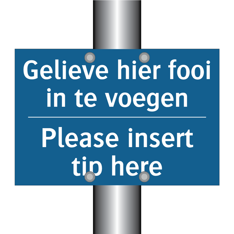 Gelieve hier fooi in te voegen - Please insert tip here