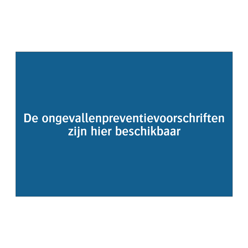 De ongevallenpreventievoorschriften zijn hier beschikbaar