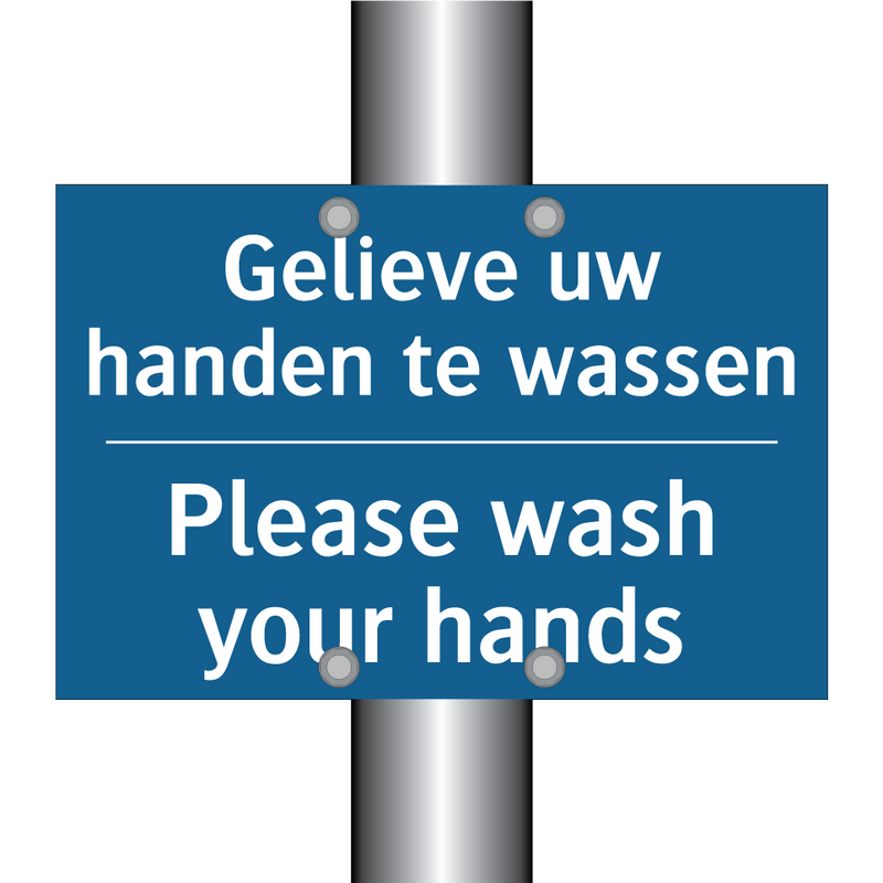 Gelieve uw handen te wassen - Please wash your hands