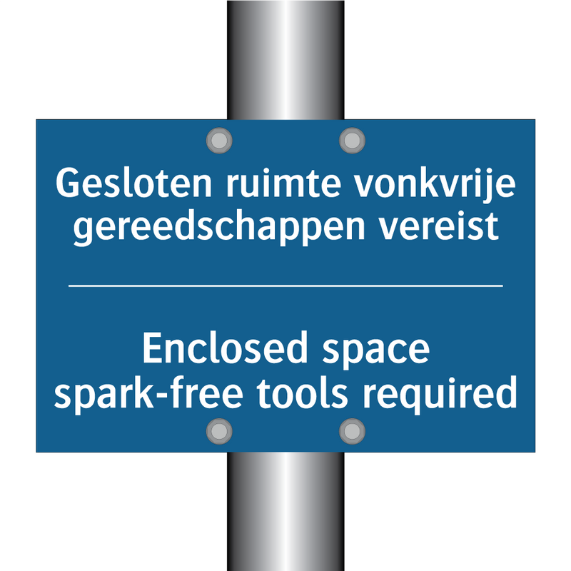 Gesloten ruimte vonkvrije gereedschappen /.../ - Enclosed space spark-free tools /.../