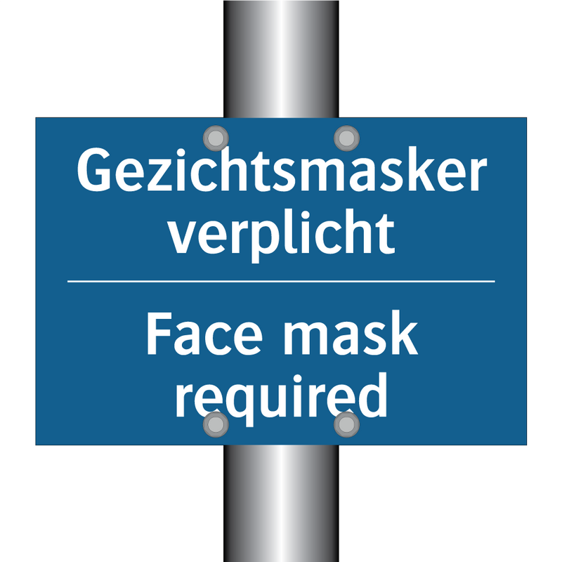 Gezichtsmasker verplicht - Face mask required & Gezichtsmasker verplicht - Face mask required