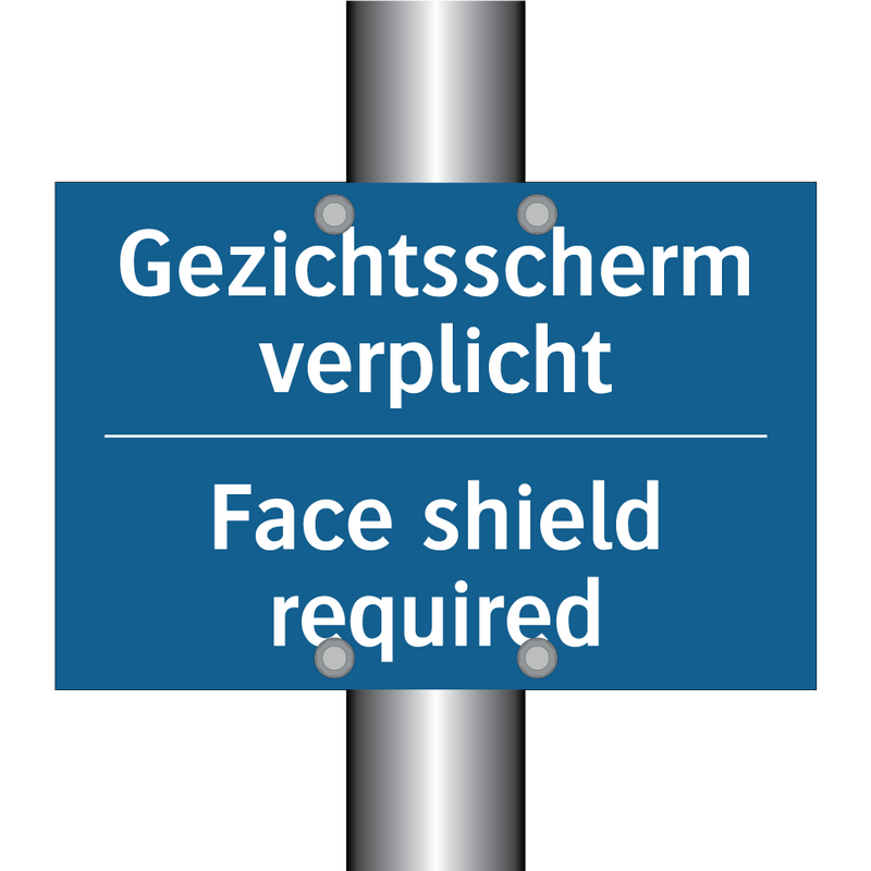 Gezichtsscherm verplicht - Face shield required & Gezichtsscherm verplicht - Face shield required