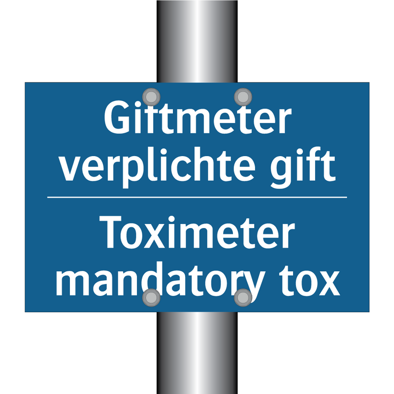 Giftmeter verplichte gift - Toximeter mandatory tox