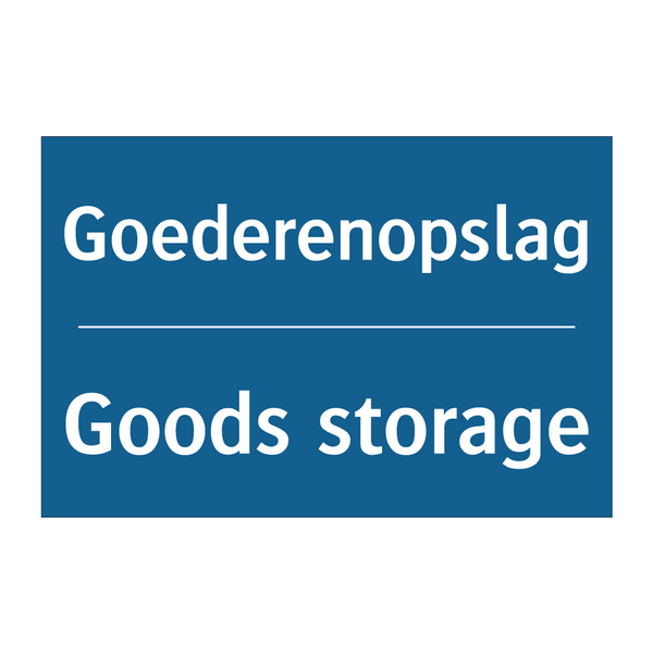 Goederenopslag - Goods storage & Goederenopslag - Goods storage & Goederenopslag - Goods storage