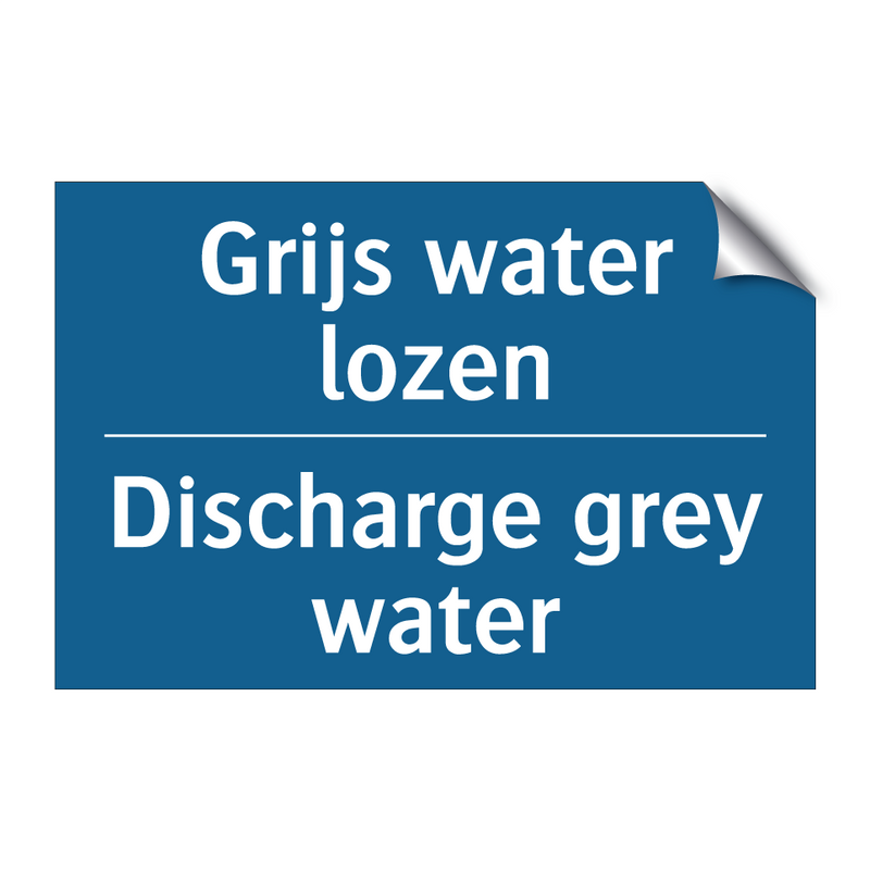 Grijs water lozen - Discharge grey water & Grijs water lozen - Discharge grey water