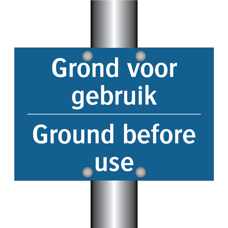 Grond voor gebruik - Ground before use & Grond voor gebruik - Ground before use