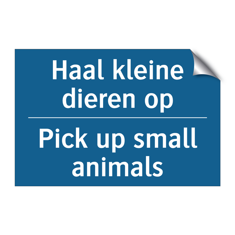 Haal kleine dieren op - Pick up small animals & Haal kleine dieren op - Pick up small animals