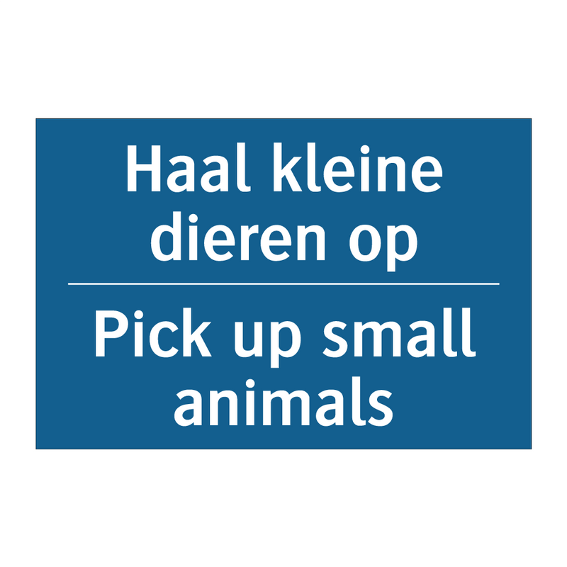 Haal kleine dieren op - Pick up small animals & Haal kleine dieren op - Pick up small animals