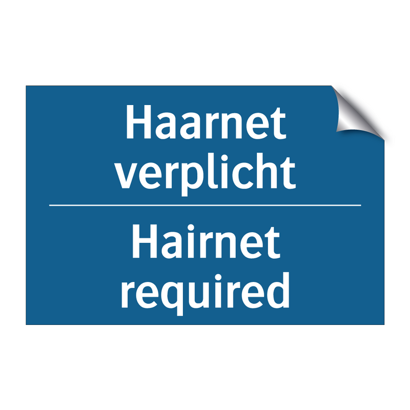 Haarnet verplicht - Hairnet required & Haarnet verplicht - Hairnet required