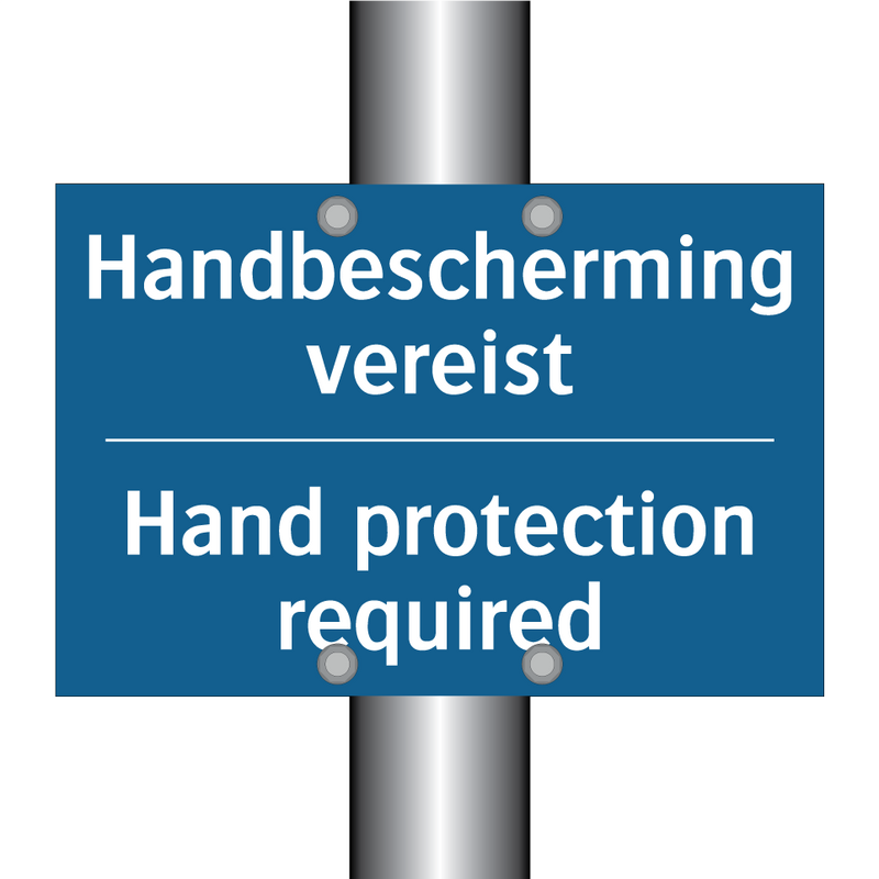 Handbescherming vereist - Hand protection required