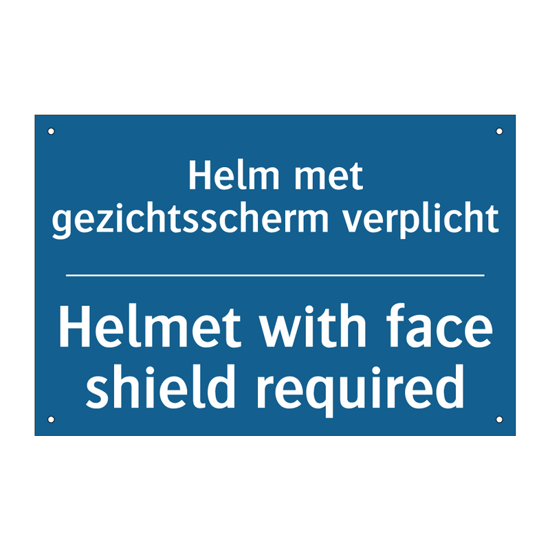 Helm met gezichtsscherm verplicht /.../ - Helmet with face shield required /.../