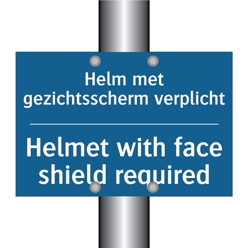 Helm met gezichtsscherm verplicht /.../ - Helmet with face shield required /.../