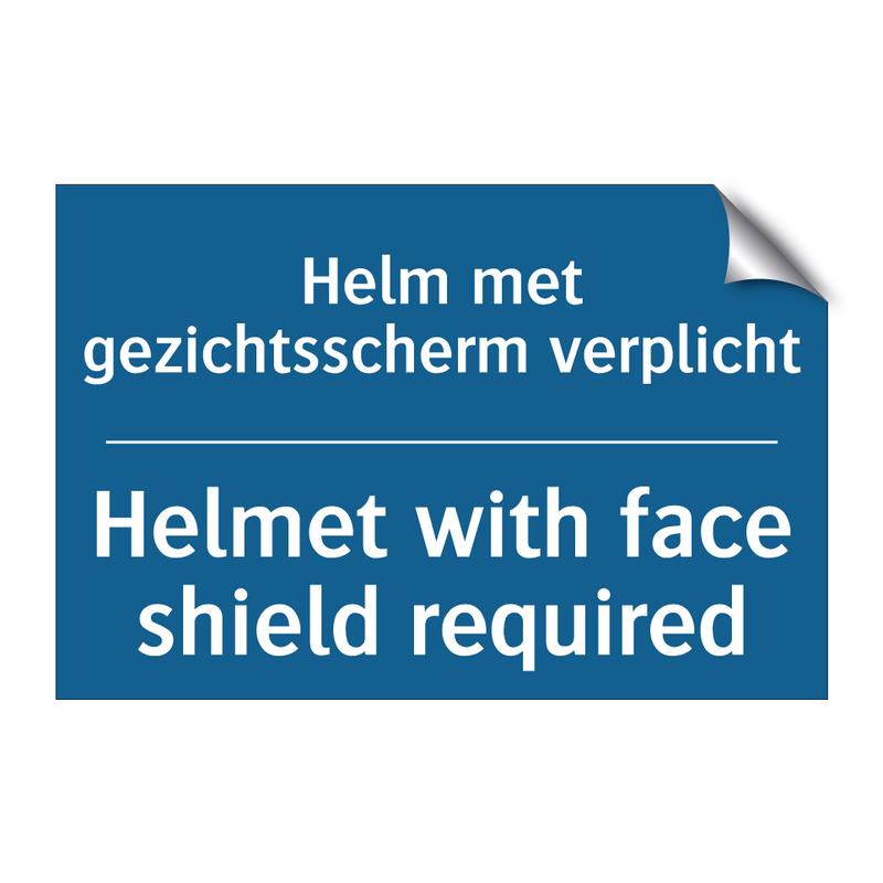 Helm met gezichtsscherm verplicht /.../ - Helmet with face shield required /.../