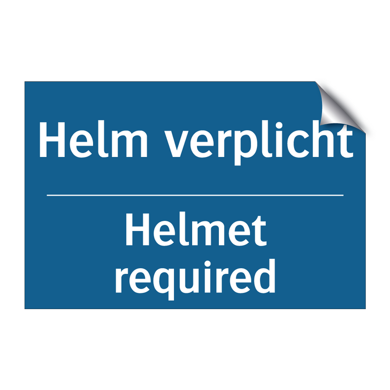 Helm verplicht - Helmet required & Helm verplicht - Helmet required