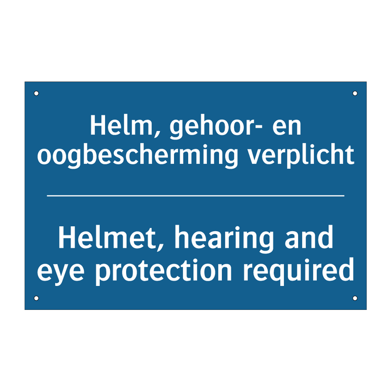 Helm, gehoor- en oogbescherming /.../ - Helmet, hearing and eye protection /.../