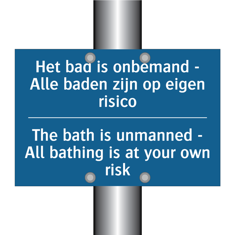 Het bad is onbemand - Alle baden /.../ - The bath is unmanned - All bathing /.../