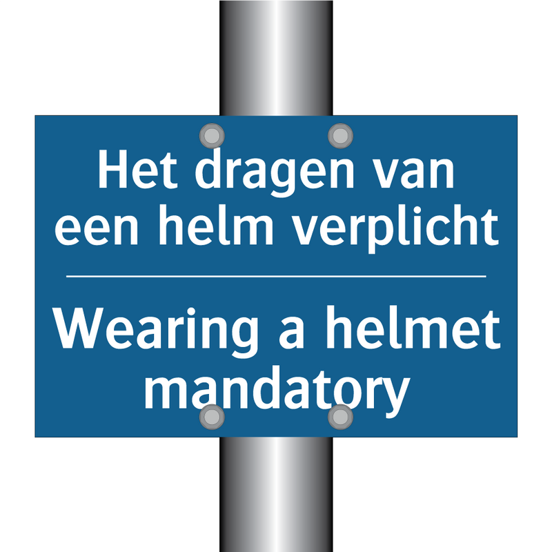 Het dragen van een helm verplicht /.../ - Wearing a helmet mandatory