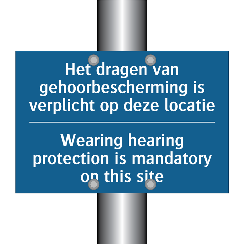 Het dragen van gehoorbescherming /.../ - Wearing hearing protection is /.../