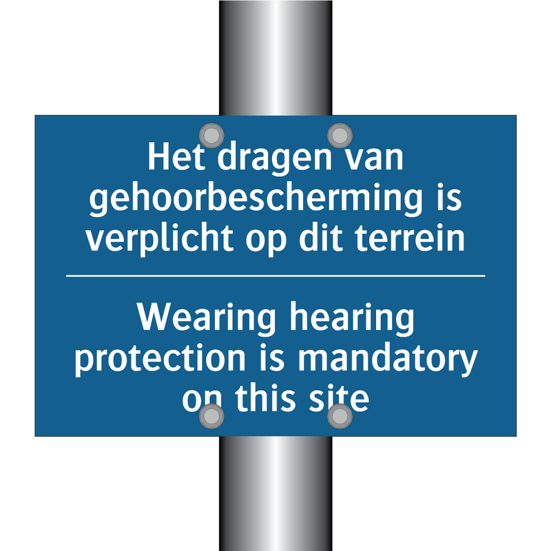 Het dragen van gehoorbescherming /.../ - Wearing hearing protection is /.../