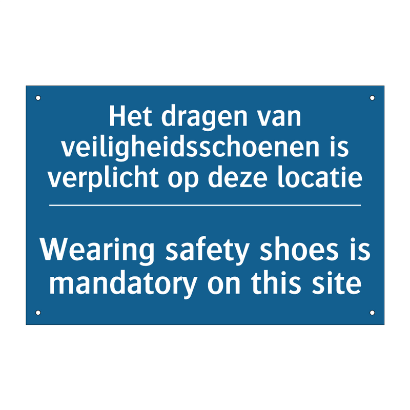 Het dragen van veiligheidsschoenen /.../ - Wearing safety shoes is mandatory /.../