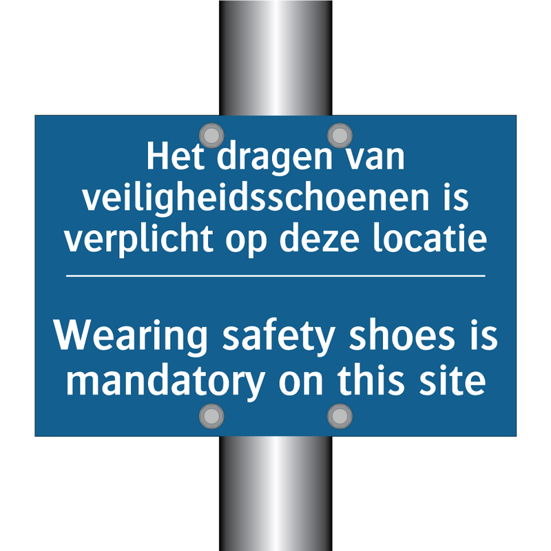 Het dragen van veiligheidsschoenen /.../ - Wearing safety shoes is mandatory /.../