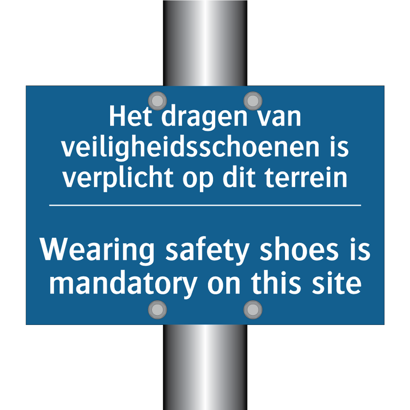 Het dragen van veiligheidsschoenen /.../ - Wearing safety shoes is mandatory /.../