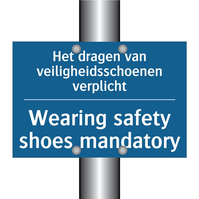 Het dragen van veiligheidsschoenen /.../ - Wearing safety shoes mandatory