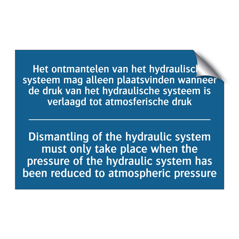 Het ontmantelen van het hydraulische /.../ - Dismantling of the hydraulic system /.../