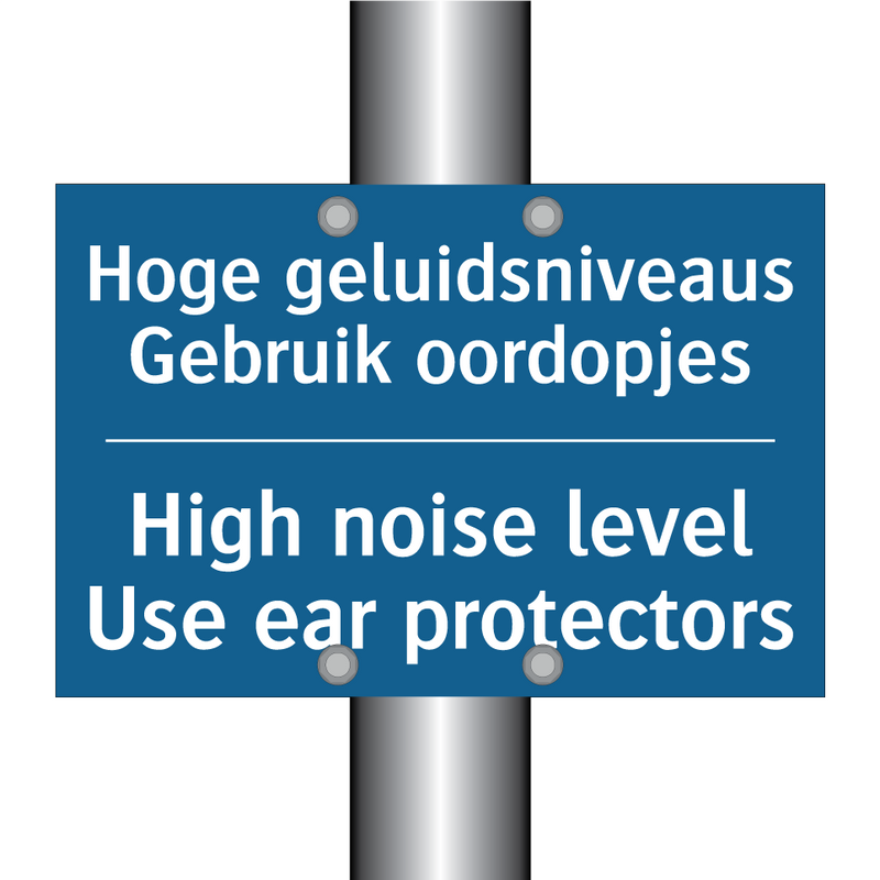 Hoge geluidsniveaus Gebruik oordopjes /.../ - High noise level Use ear protectors /.../