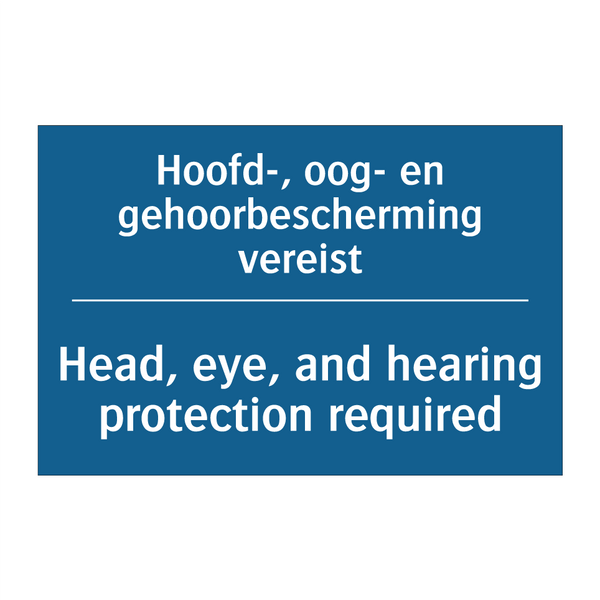 Hoofd-, oog- en gehoorbescherming /.../ - Head, eye, and hearing protection /.../