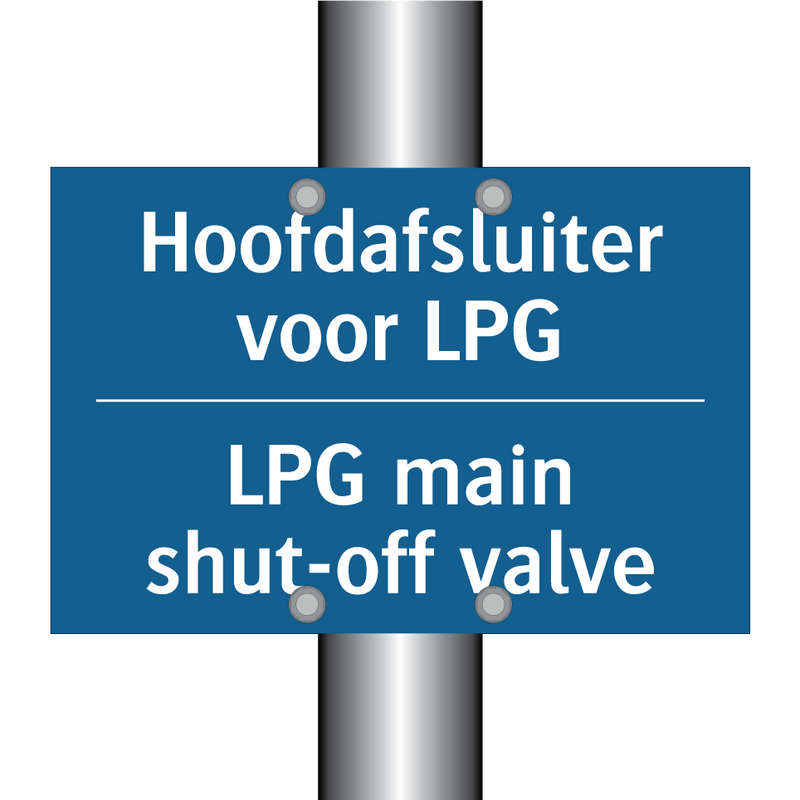 Hoofdafsluiter voor LPG - LPG main shut-off valve