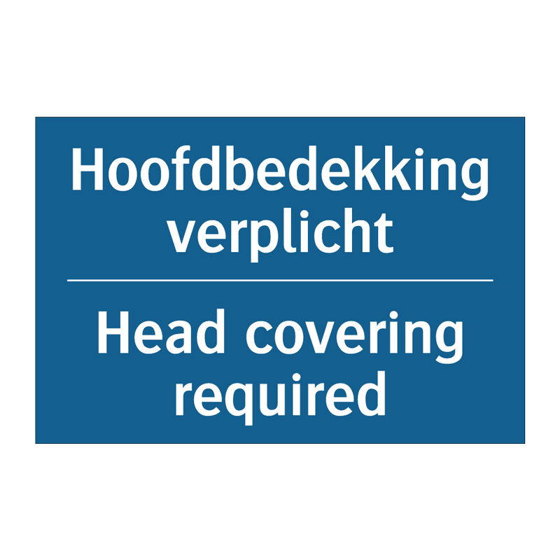 Hoofdbedekking verplicht - Head covering required