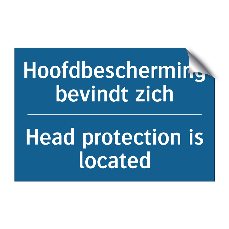 Hoofdbescherming bevindt zich - Head protection is located