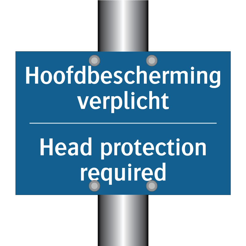 Hoofdbescherming verplicht - Head protection required