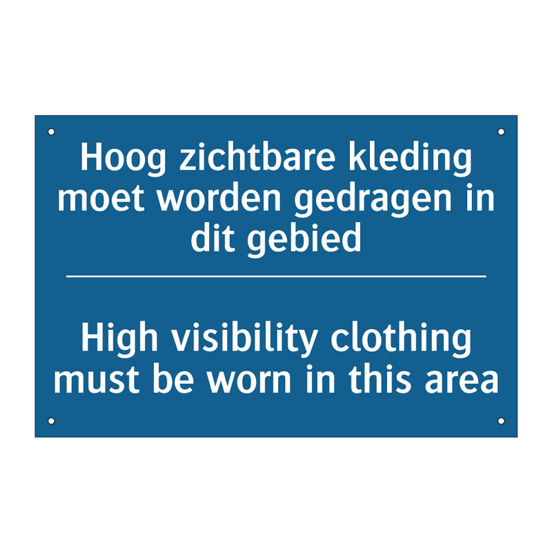 Hoog zichtbare kleding moet worden /.../ - High visibility clothing must /.../