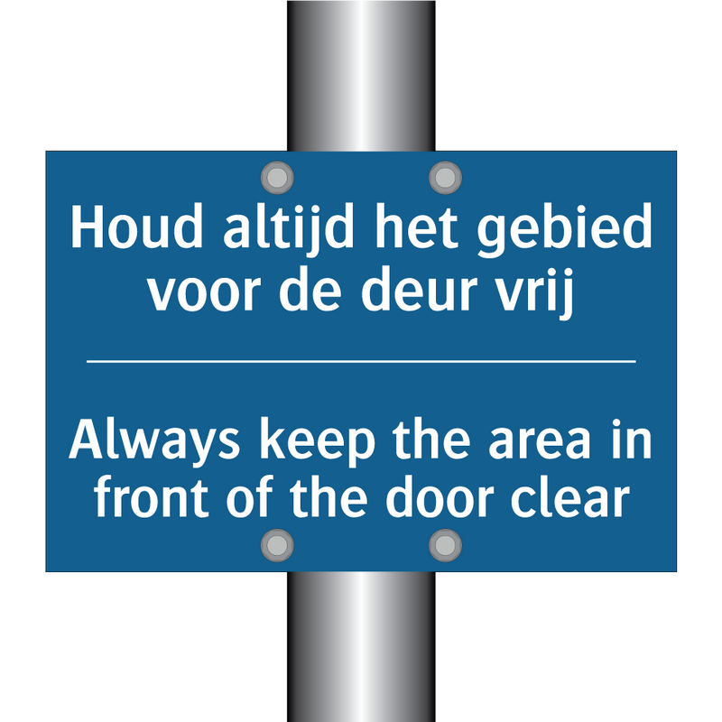 Houd altijd het gebied voor de /.../ - Always keep the area in front /.../