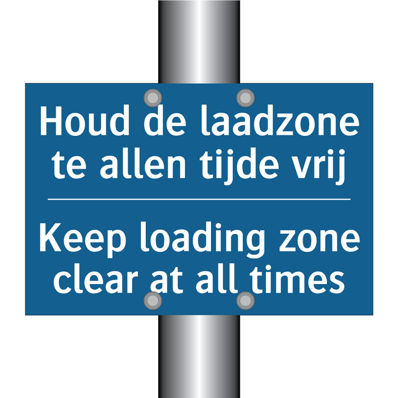 Houd de laadzone te allen tijde /.../ - Keep loading zone clear at all /.../