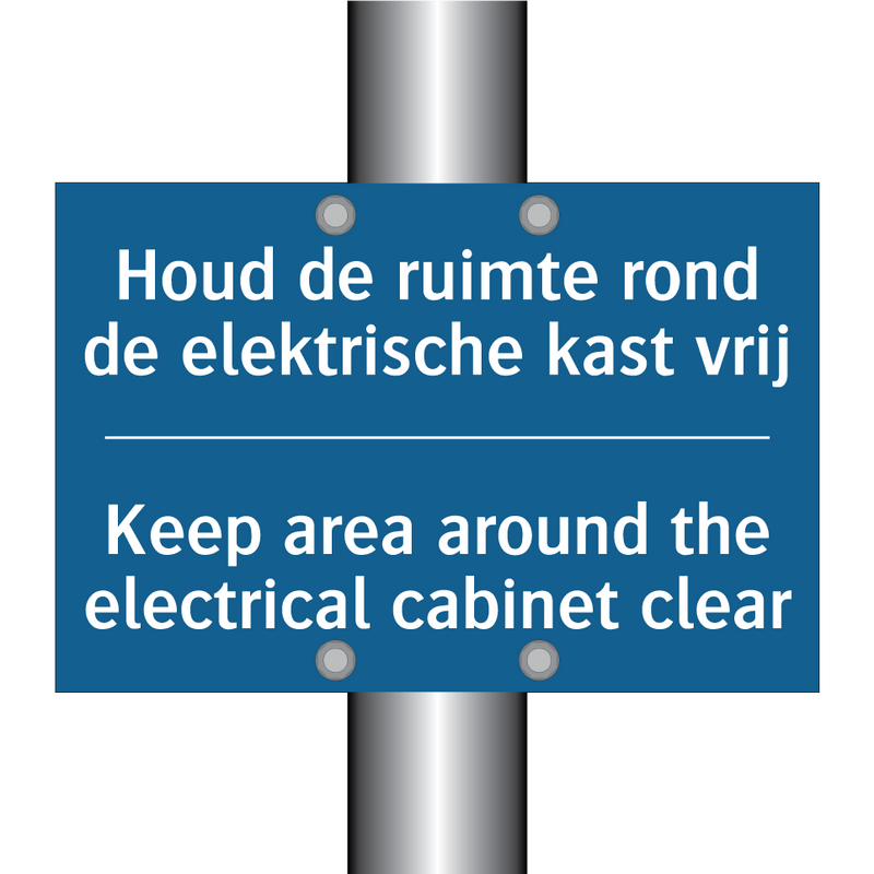 Houd de ruimte rond de elektrische /.../ - Keep area around the electrical /.../