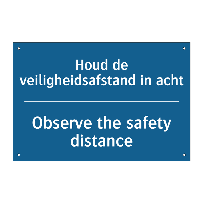 Houd de veiligheidsafstand in /.../ - Observe the safety distance