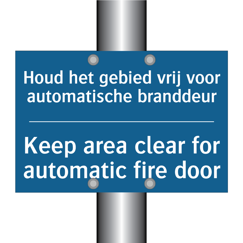 Houd het gebied vrij voor automatische /.../ - Keep area clear for automatic /.../