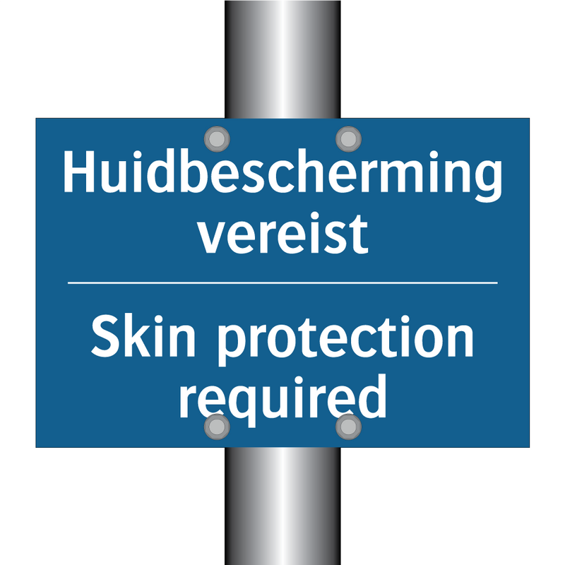 Huidbescherming vereist - Skin protection required