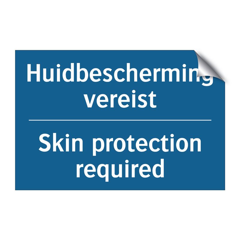 Huidbescherming vereist - Skin protection required